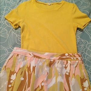 JCrew skirt and shirt